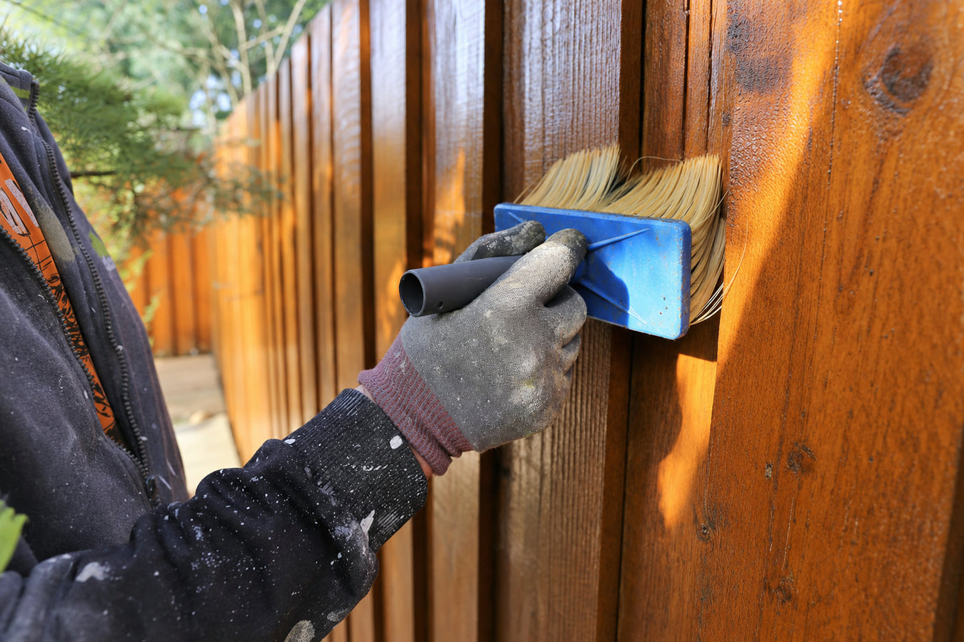 Fence staining and sealing in Burlingame, CA