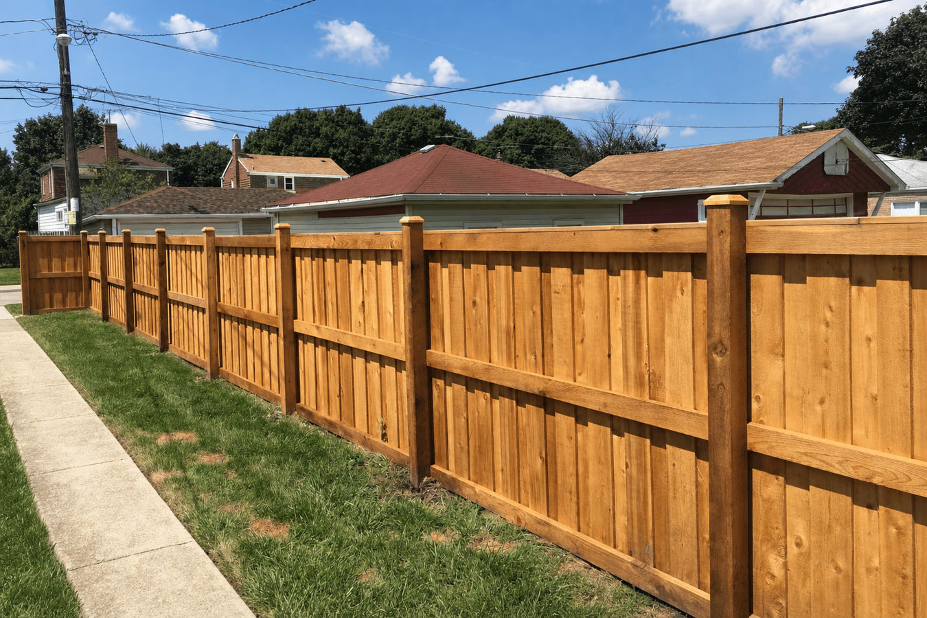 Wood fence installation in Burlingame, CA